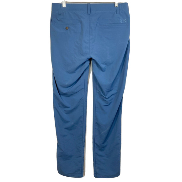 Under Armour Pants Mens Sz 34 Periwinkle Blue Knit Slim‎ Fit Stretch Golf - Picture 6 of 15